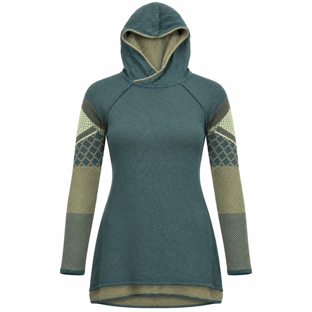 Krimson Klover Merino Wool Silk Hoodie Sweater M Gorpcore Après Ski Tunic